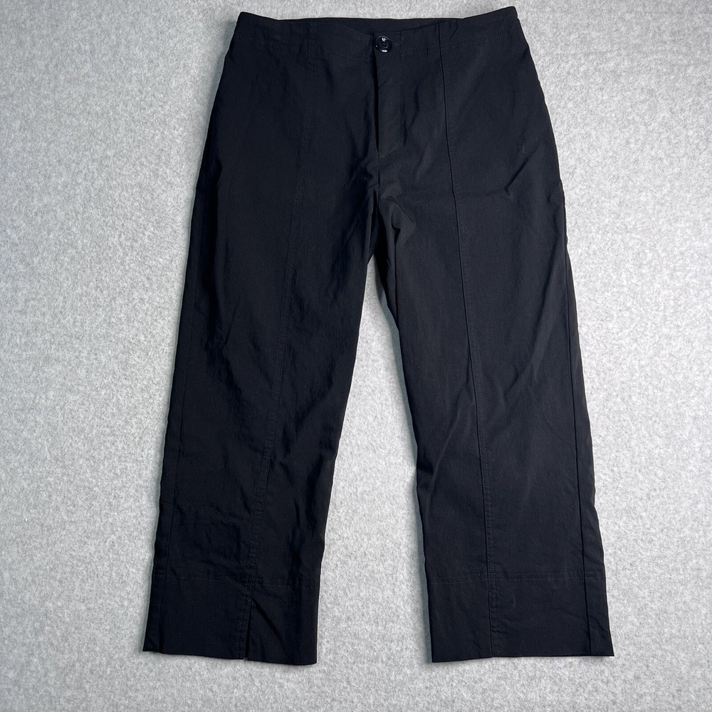 Cheryl Nash Windridge Capri Pants Women's 8 Cropped Stretch Black